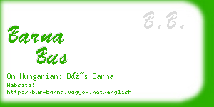 barna bus business card